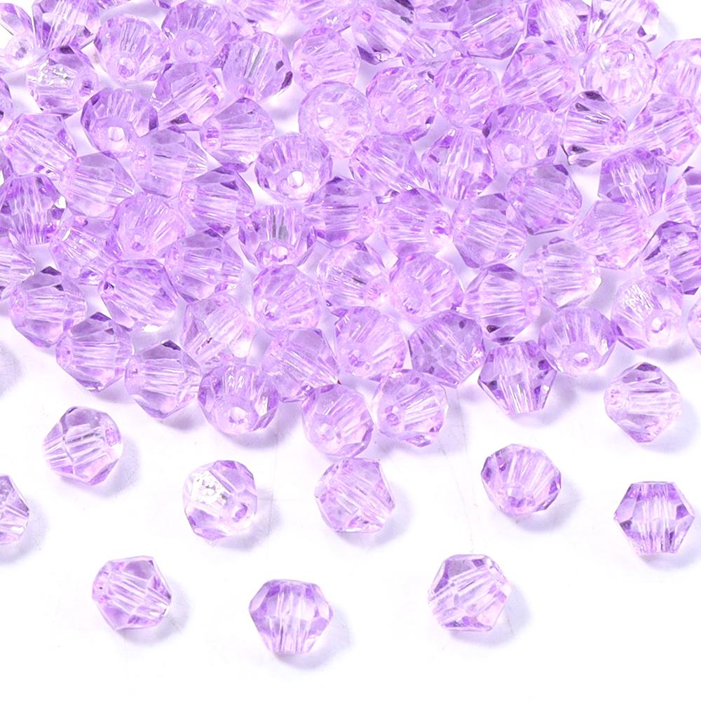 200pcs/lot 4mm Colorful Glass Crystal Beads Bicone Beads Loose Spacer Beads For Jewelry Making DIY Bracelet Necklace Accessories