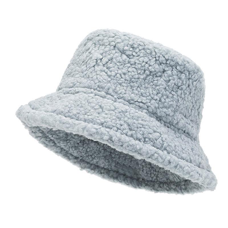 Hat Autumn and Winter Bucket Hat Lamb Wool Women Autumn and Winter Thickened Warm Plush Basin Hat
