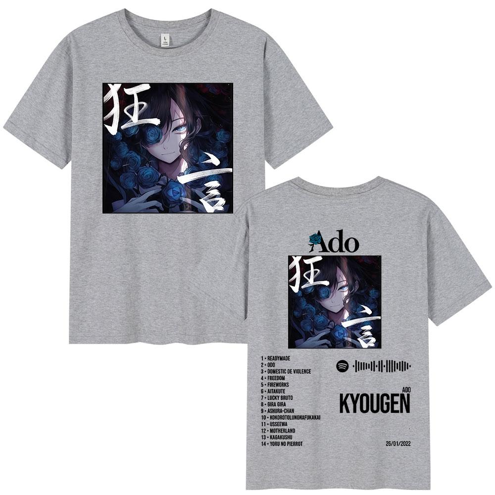 Ado World Tour 2025 Hibana Kyougen Tričko Pánské Dámské Oblečení Módní Tričko Bavlna Ležérní Krátký Rukáv Nadměrná Trička Topy