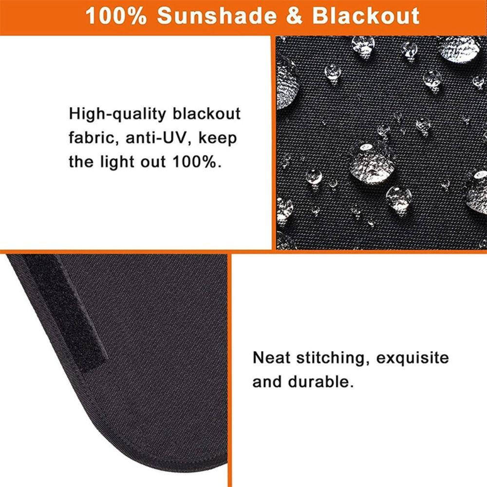 Oxford Cloth Blackout Curtain Black Car Sun Visor Removable Windows Shade Cover  UV Rays Protection