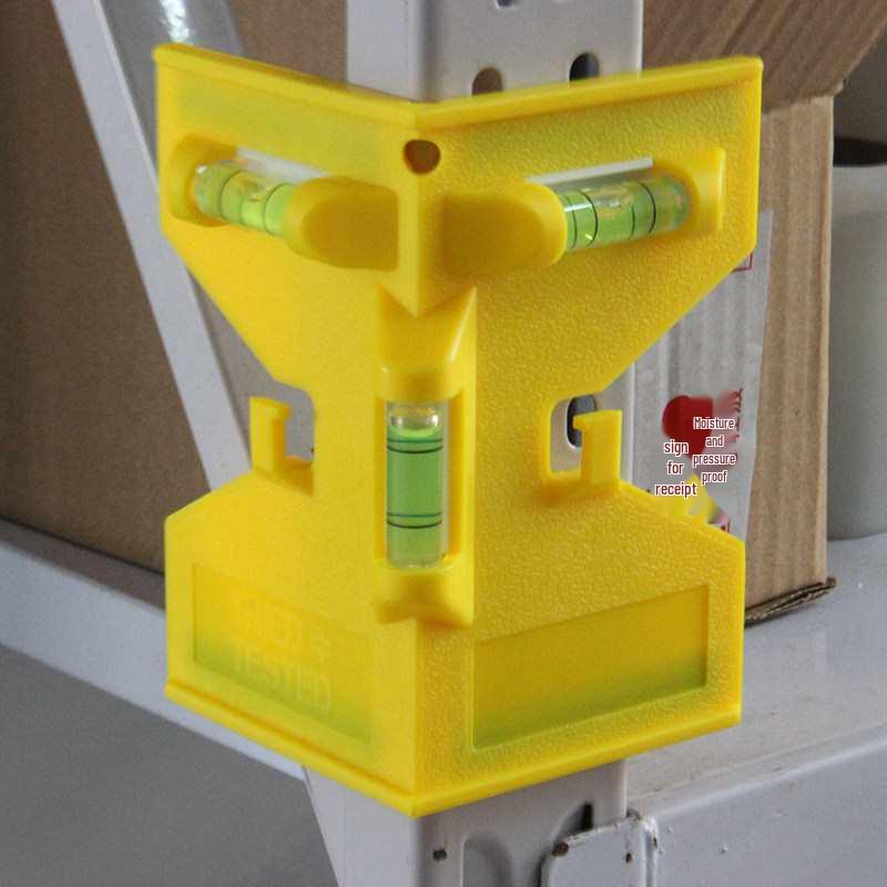 Magnetic High Precision Plastic Right Angle Bubble Level, Portable 124 Model