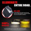 2Pcs Mini Grille Spotlight LED Headlight Bumper Fog Lamps Auxiliary 5500K 3000k Projector Lens Work Light Waterproof Driving Light,
