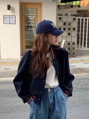 Damen Retro College Style Baseballjacke - Frühling/Herbst 2024