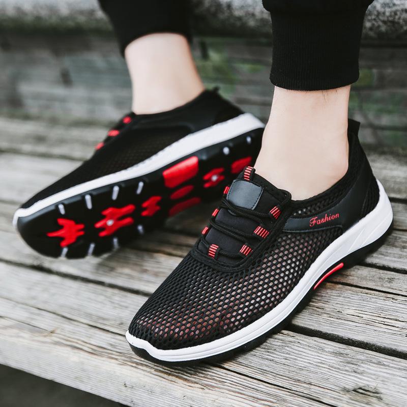 Fashion 2024 Newest Hot Summer Unisex Couples Breathable Mesh Sneakers Men Shoes Comfortable Male Shoes Loafers Casual Walking Footwear