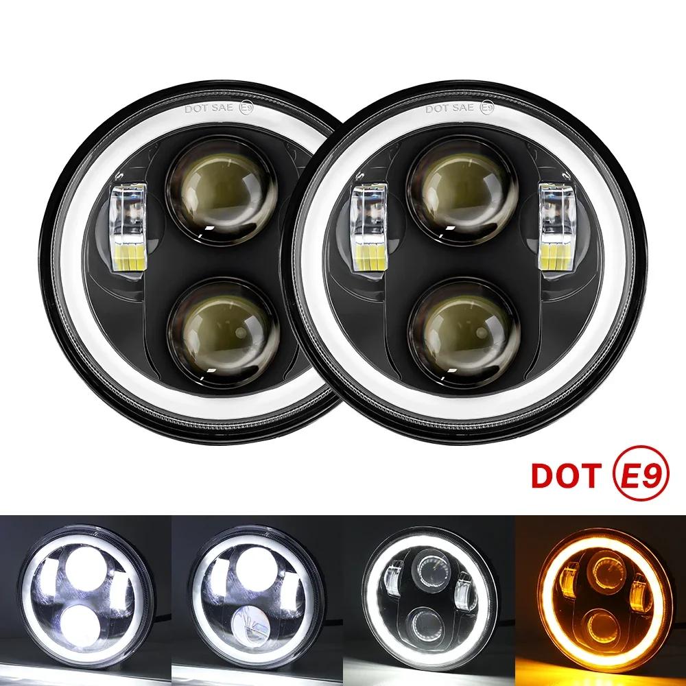 

2 шт. 5,75-дюймовый светодиодный проектор для фар Triumph Rocket III 3 и Speed Triple и Street Triple 5 3/4 для фар Iron 883 Dyna