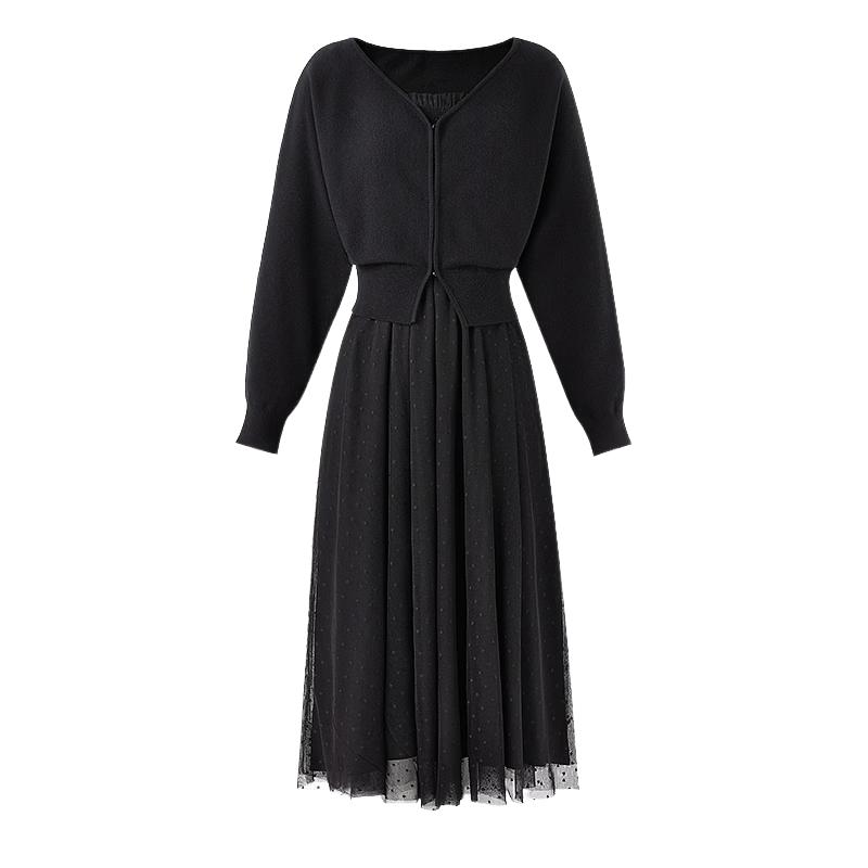 Women s V-Neck Two-Piece Commuter Set L