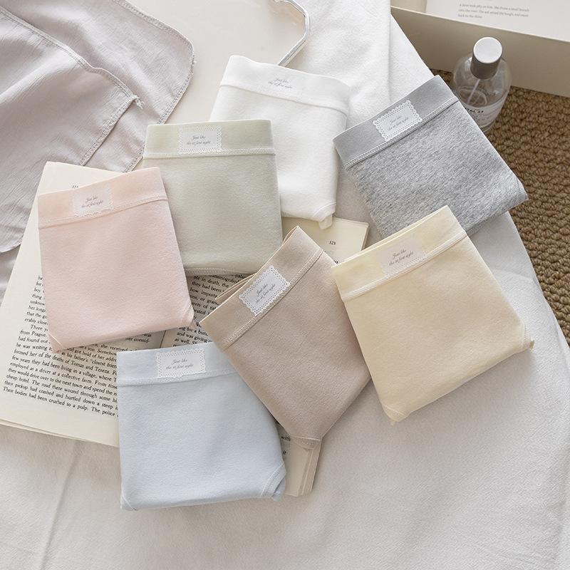 Damen Baumwolle Frühling und Herbst Mid-Waist 10A Antibakterieller Zwickel Slips