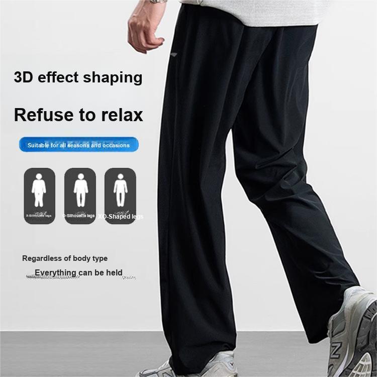 Li-Ning Estampado de Logo de Letra Corte Holgado Sudadera con Capucha Manga Larga Pantalones con Cintura Elástica Traje Deportivo Informal Traje para Hombre Negro YWDT337-1+AYKT413-1