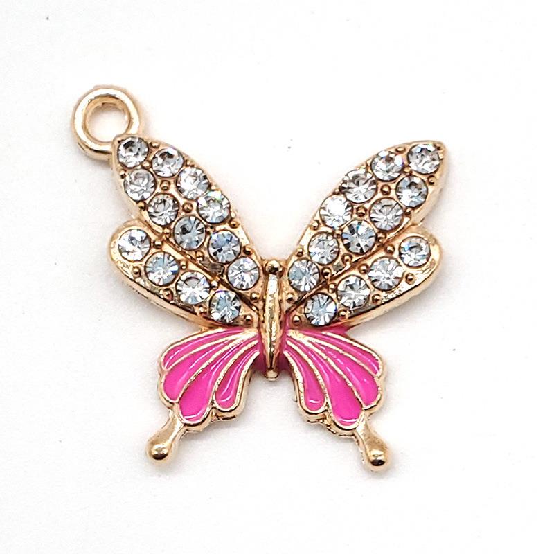 1 STK Modeschuh-Anhänger Designer Schuhanhänger Bling Strass Mädchen Geschenk Leuchten Clog Dekoration Metall Liebe Schmetterling Zubehör