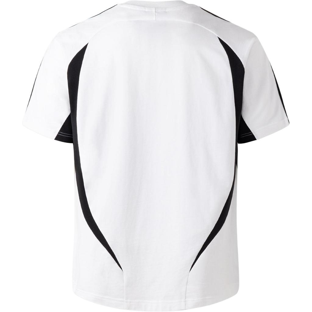 Adidas Originals Archive Striped Logo Print Pullover Sports Short Sleeve T-Shirt Men Tops White Black JM7284