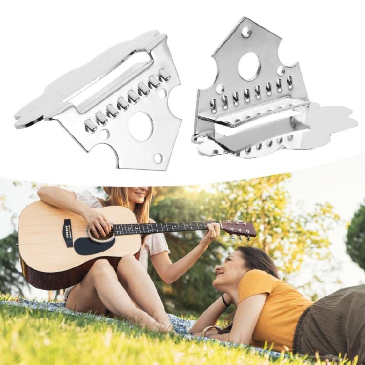 Schnellwechsel-Mandolinen-Saitenhalter mit polierten Silberoberflächen für 8-Saiten-Instrumente