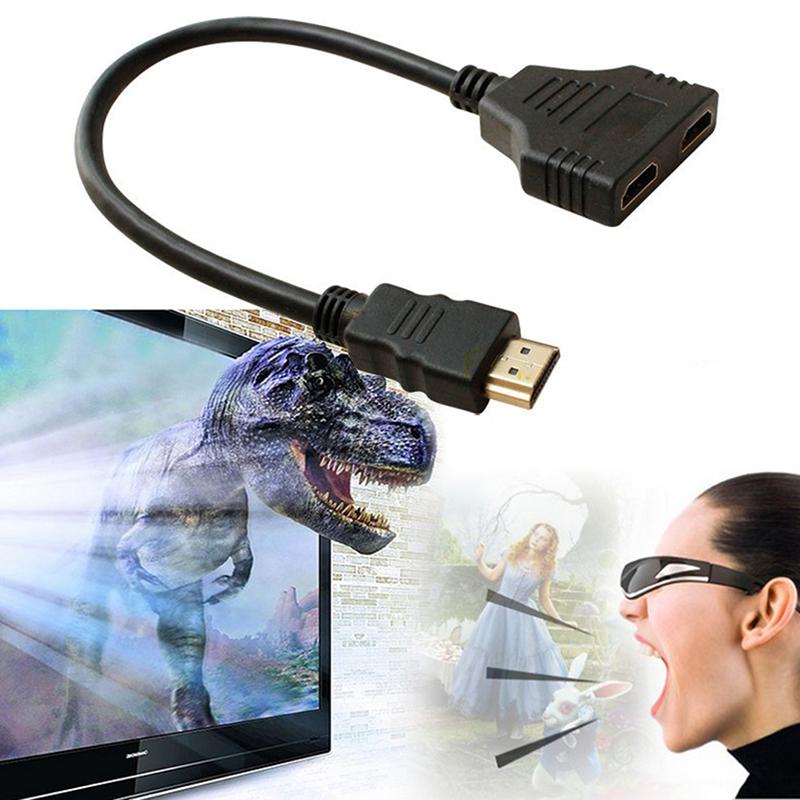 Hdmi Splitter Cable Male To Dual Hdmi 2 Female Y Splitter Adapter In Hdmi Hd Led