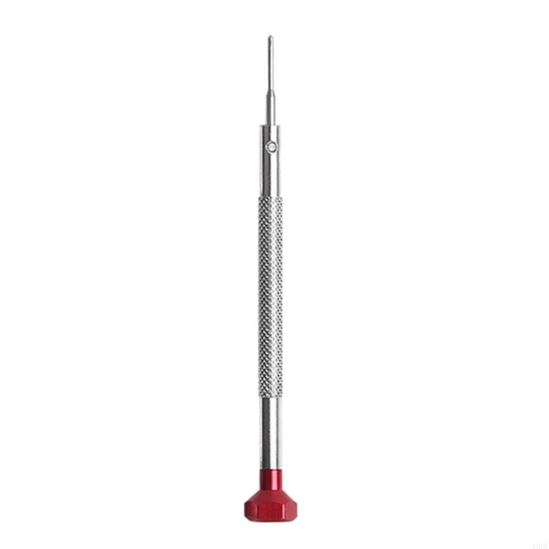 

Thin Profile Watch Repair Screwdriver Heat Treated Steel Tip Nonslip Textured Handle Compact Jewelry Maintenance Tool