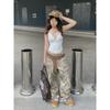 Kkx European and American Sexy Gyaru Style Street Simple Solid V-neck Low Cut Tight Slimming Cable Sling One-Piece Top