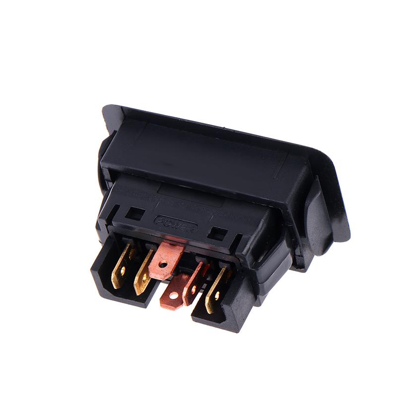 1Pc Universal 6Pin 12V/24V Car Electric Window Switch Power Window Switch For All Cars With Green Led Light Button Switch