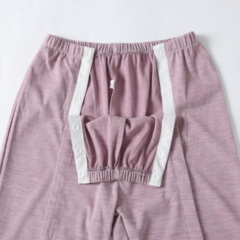 Dámské kalhoty pro péči o pacienty s plným rozepínáním na knoflíky Pooperační snadno oblékatelné/svlékatelné kalhoty pro péči