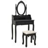 Dressing Table Set with Stool 75x69x140 Cm Paulownia