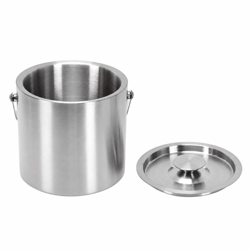 Double-Wall Wine Chiller With Lid Insulated Drink Cooler Champagne Beverage Tub Wine Chilling