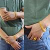 Gold-Plated Brass Flat Curb Chain Bracelet: Vietnam Sand Gold Bangle - Couple Style Imitation Gold Jewelry Gift.