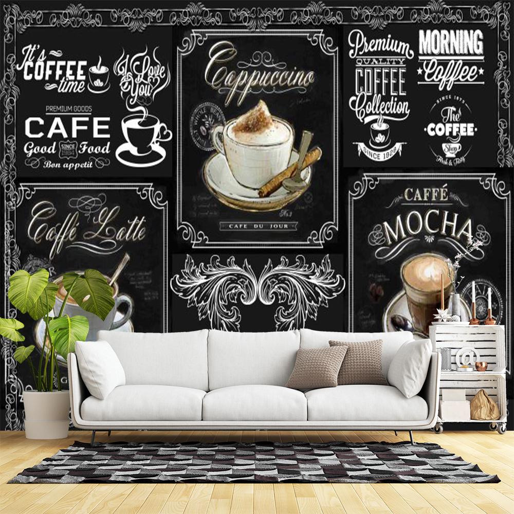 

Retro Cafe Wall Mural Catering Coffee Shop Large Wall Paper Cafe Restaurant Snack Bar Coffee Wall Murals 200 cm(W) x 140 cm(H)