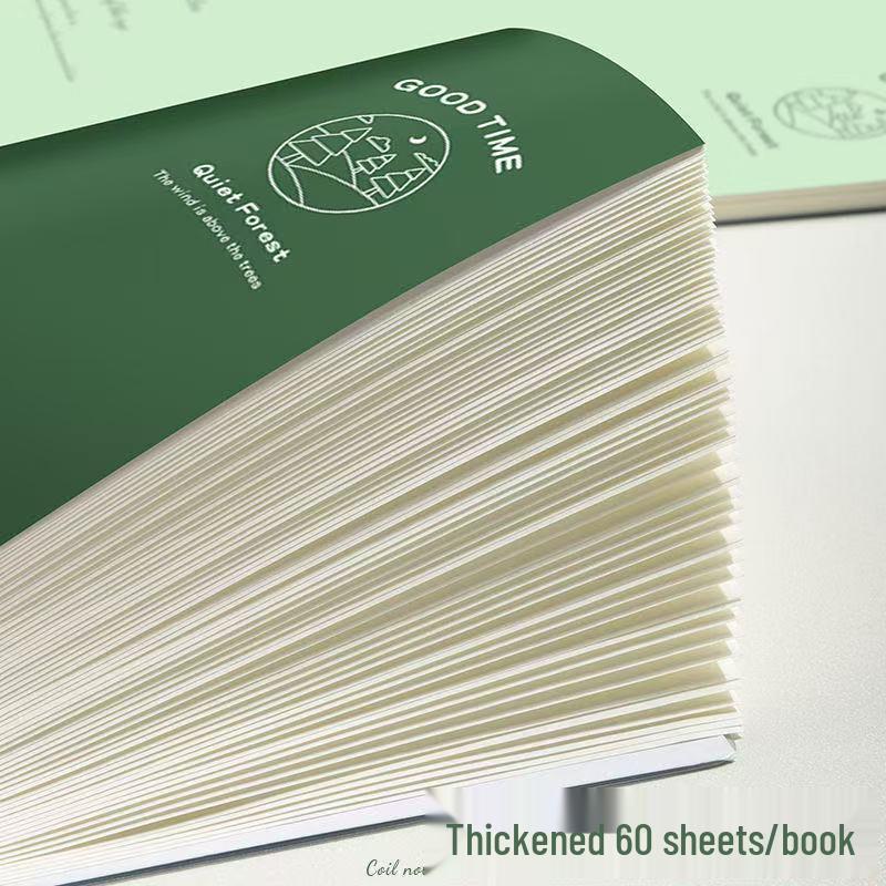 Gradient Green Spiral Notebook - A5 & B5 Lined for Junior High & High School Students