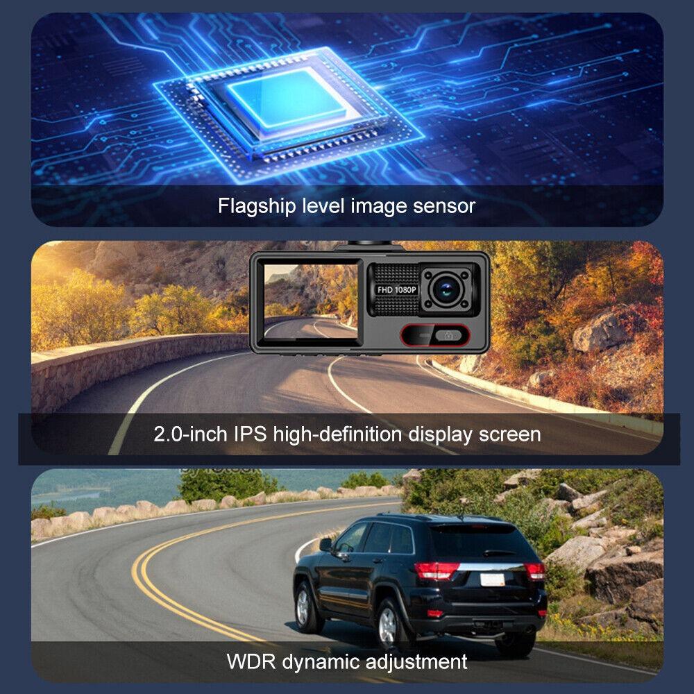 3kanálové nahrávání se současným zobrazením tří objektivů, HD palubní kamera s WiFi a připojením k chytrému telefonu.