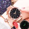 Women Starry Sky Watch Luminous Dial Magnetic Clasp Quartz Wristwatch Fashion Casual Bracelet Watch