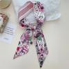 26 Letter Printed Headband 100x6cm Fashion Small Silk Scarf For Women New Design Brand Scarves Women's Bags Hair Tie Accessories