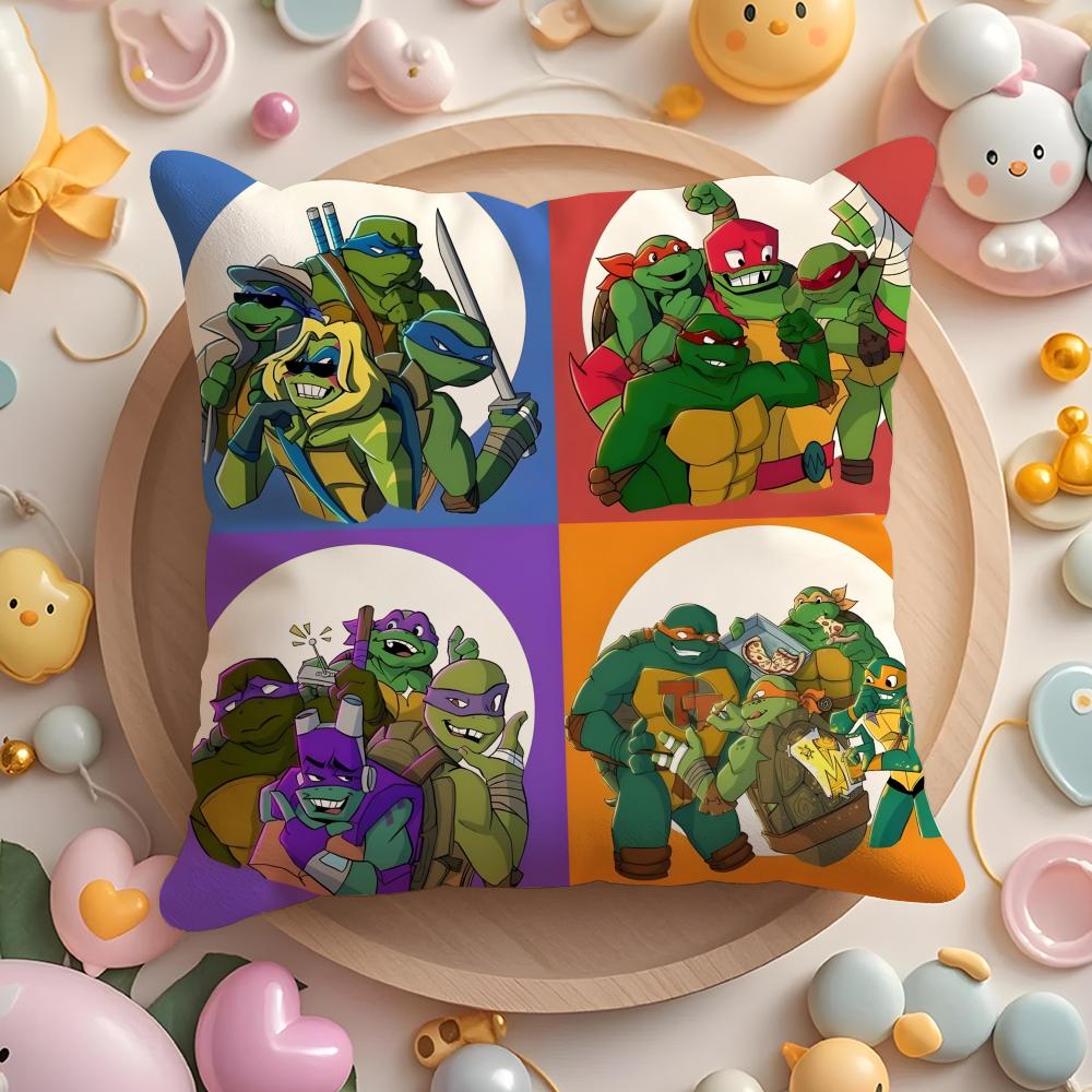Teenage Mutant N-Ninja Turtles Cushion Cover Home & Car Multi-Scene Pillow Cover - Reversible, Soft & Durable for Daily Use