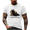Herren Lustiger Tier-Spruch Print Vintage T-Shirt, Locker Atmungsaktiv Sommer Freizeit Oberteil