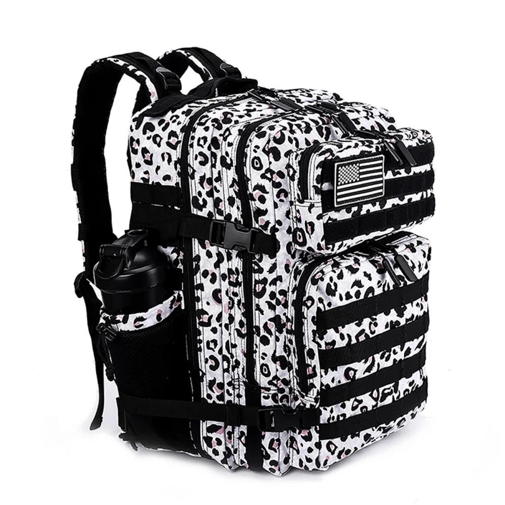 

LHI 45л/35л/25л Тактичний рюкзак для чоловіків і жінок Водонепроникний Спортивний Тренажерний зал Сумка для активного відпочинку Подорожі Піший туризм Рюкзак з тримачем для пляшки 25L леопардовий