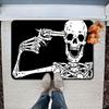 Halloween Skull Floor Mat, Absorbent Foot Pad, Easy To Take Care Of At Home, Dirt-Resistant Door Mat Can Be Labeled