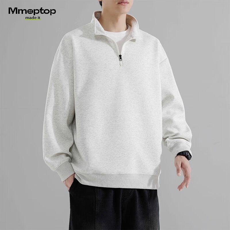 Pánská mikina MMOPTOP v americkém stylu na poloviční zip