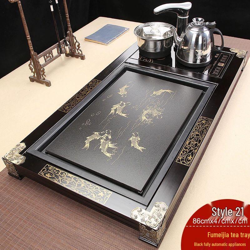 

Jiakangming Solid Wood Tea Tray with Automatic Kettle Set