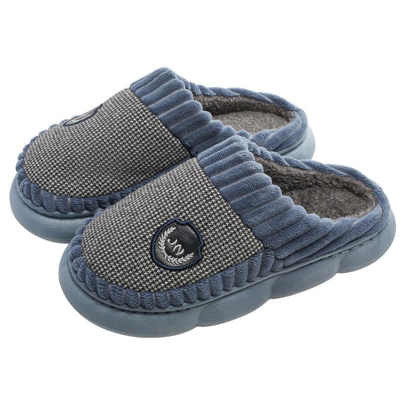 Cotton slippers men's autumn and winter new indoor home large size thick bottom 46 non-slip 47 warm cotton mop men's models