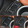 For Nissan 370Z Carbon Fiber Car Central Console Seat Heating Buttons Switch Panel Frame Decoration Sticker Auto Interior Parts