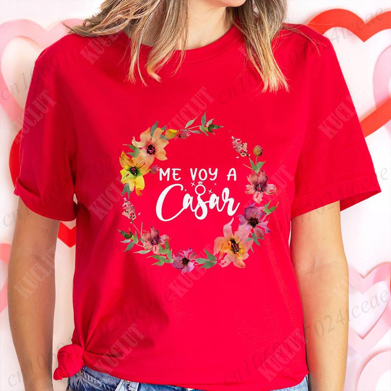 Team Bride Y2k Tops Spanish Women Bachelorette Party Tee Shirt  Future Bride Casual Short Sleeved Bridal Shower Wedding T-shirt