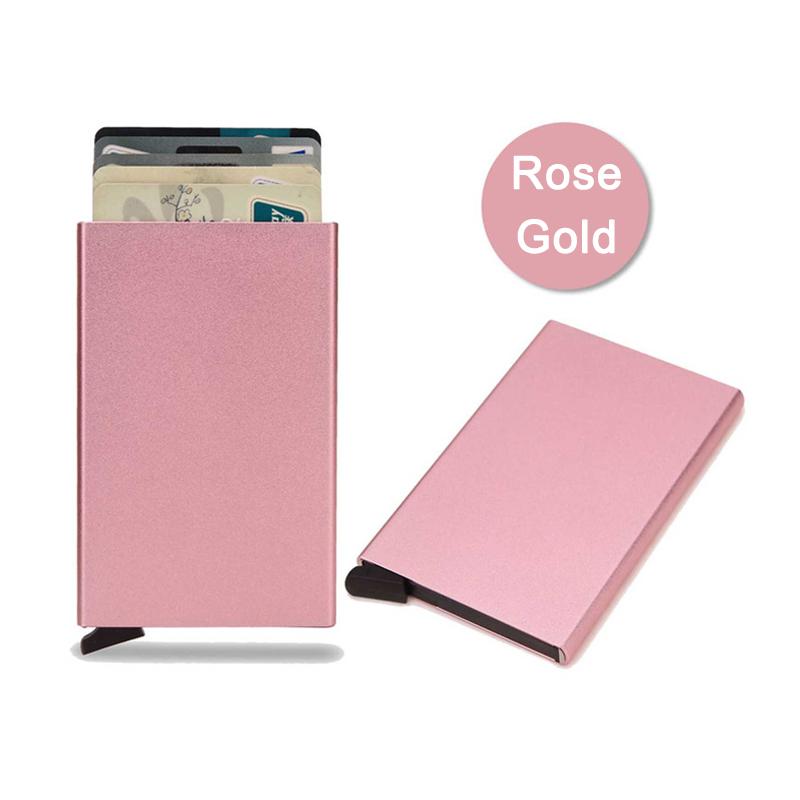 Rfid Business Credit Card Holder Metal Men Women Wallet Small Vistit Bank Cardholder Case Thin Minimalist Wallet for Men Vallet