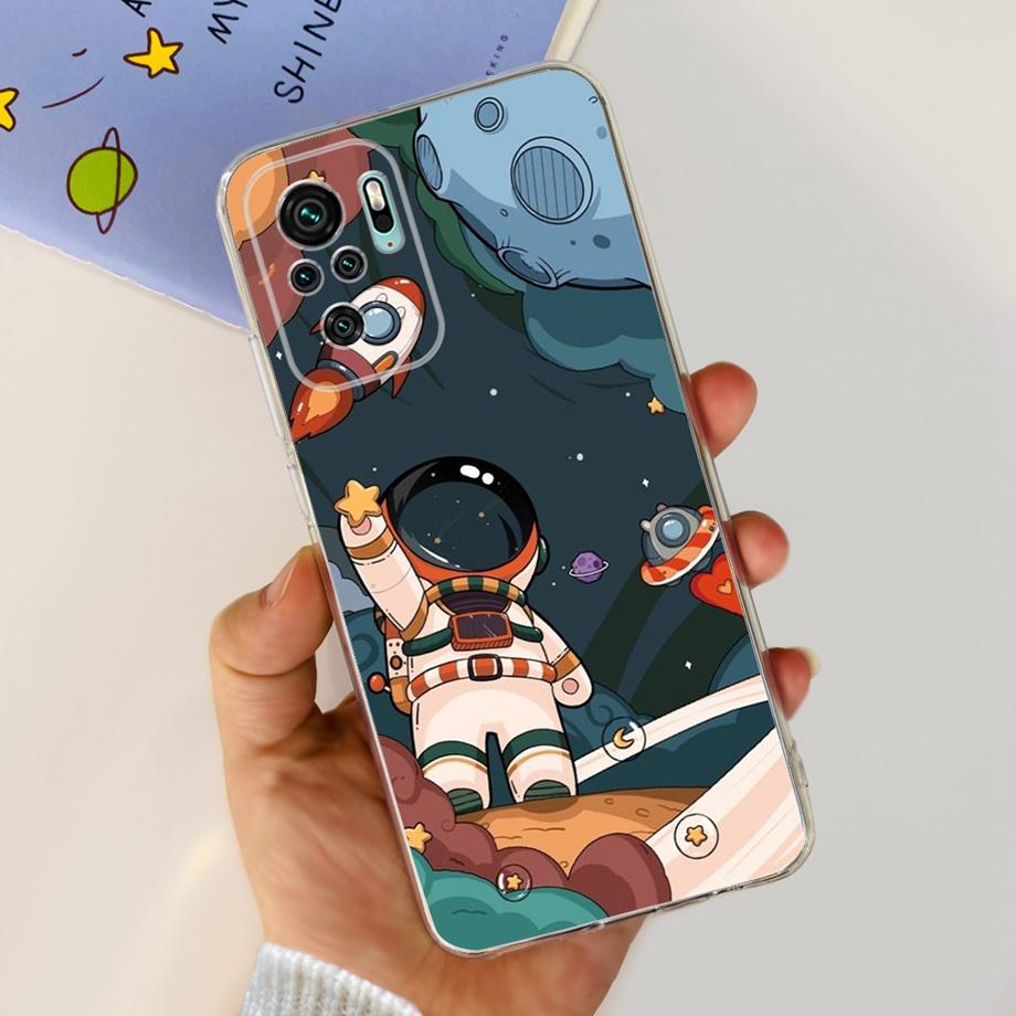 For Xiaomi Redmi Note 10 4G 5G Case Redmi Note 10 Pro 10 Lite Cover Soft TPU Slicone Clear Bumper Mi Note10 Lite Beautiful Capas