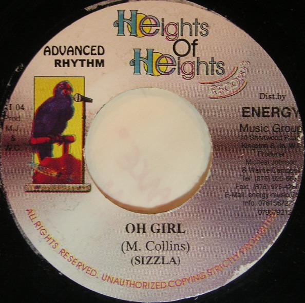 

7inch Record SIZZLA Oh Girl Version HOH04 Heights Of Heig 2004 Jamaica Reggae Ska Dub Used