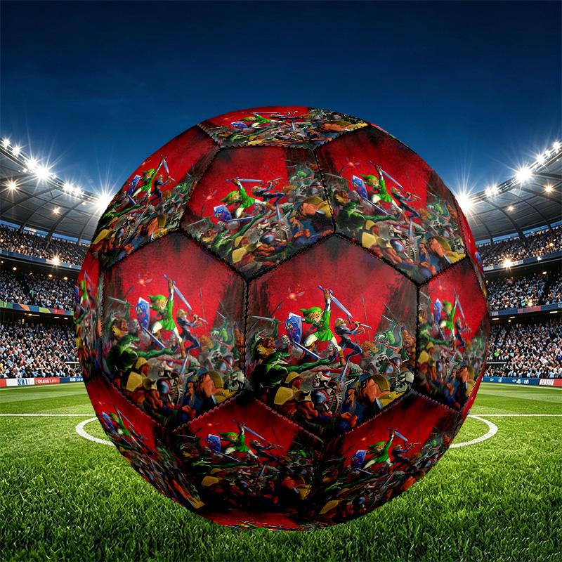 Video games Print Size 5 Soccer Ball, PU Wear Resistant Football for Match Training and Daily Practice, Birthday Gift for Soccer Fans