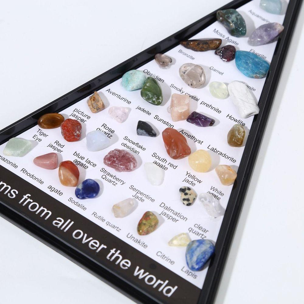 Gemstones Natural Crystal Rock Collection 36 Ore Raw Stone Ornament  Teaching Specimen