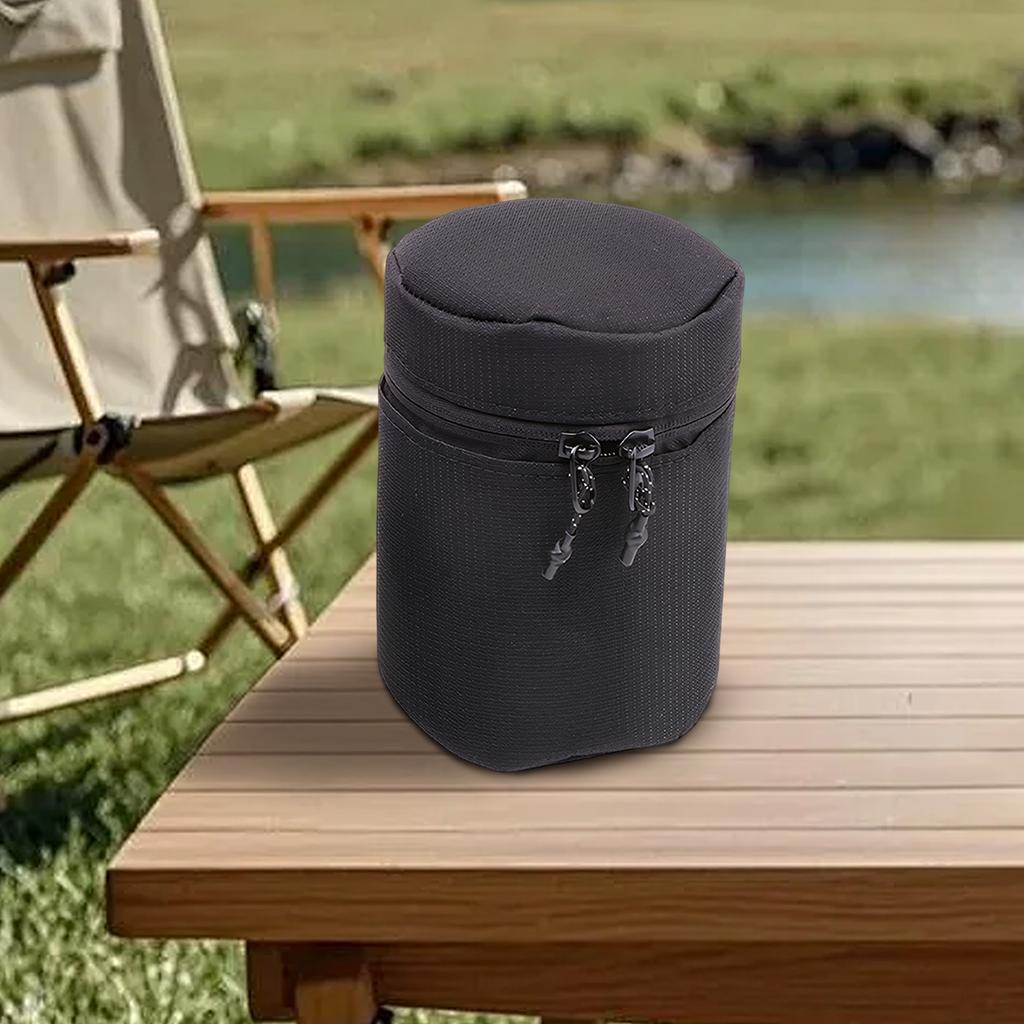 Small Gas Canisters Carry Bag 600D Outdoor Water Cup Storage Bag Portable Propane Tank Carrying Bag for Camping Picnic Cooking
