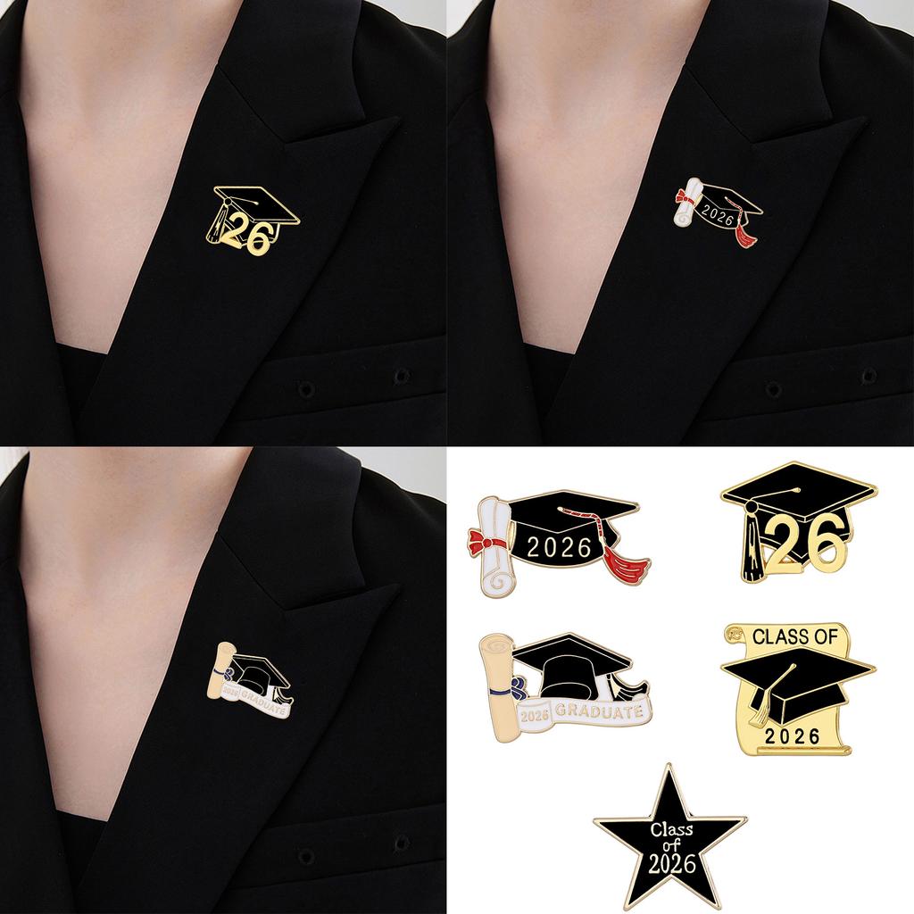 2026 Graduation Commemorative Alloy Doctoral Cap Pin Elegant 25mm Accessory For Graduates Sturdy And Stylish
