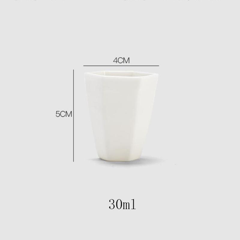 30ml Kleine Kapazität Talg Jade Weißes Porzellan Sechseckig Kung Fu Teetasse Persönliche Meistertasse Geschmack Wein Teetasse Teegeschirr Zubehör