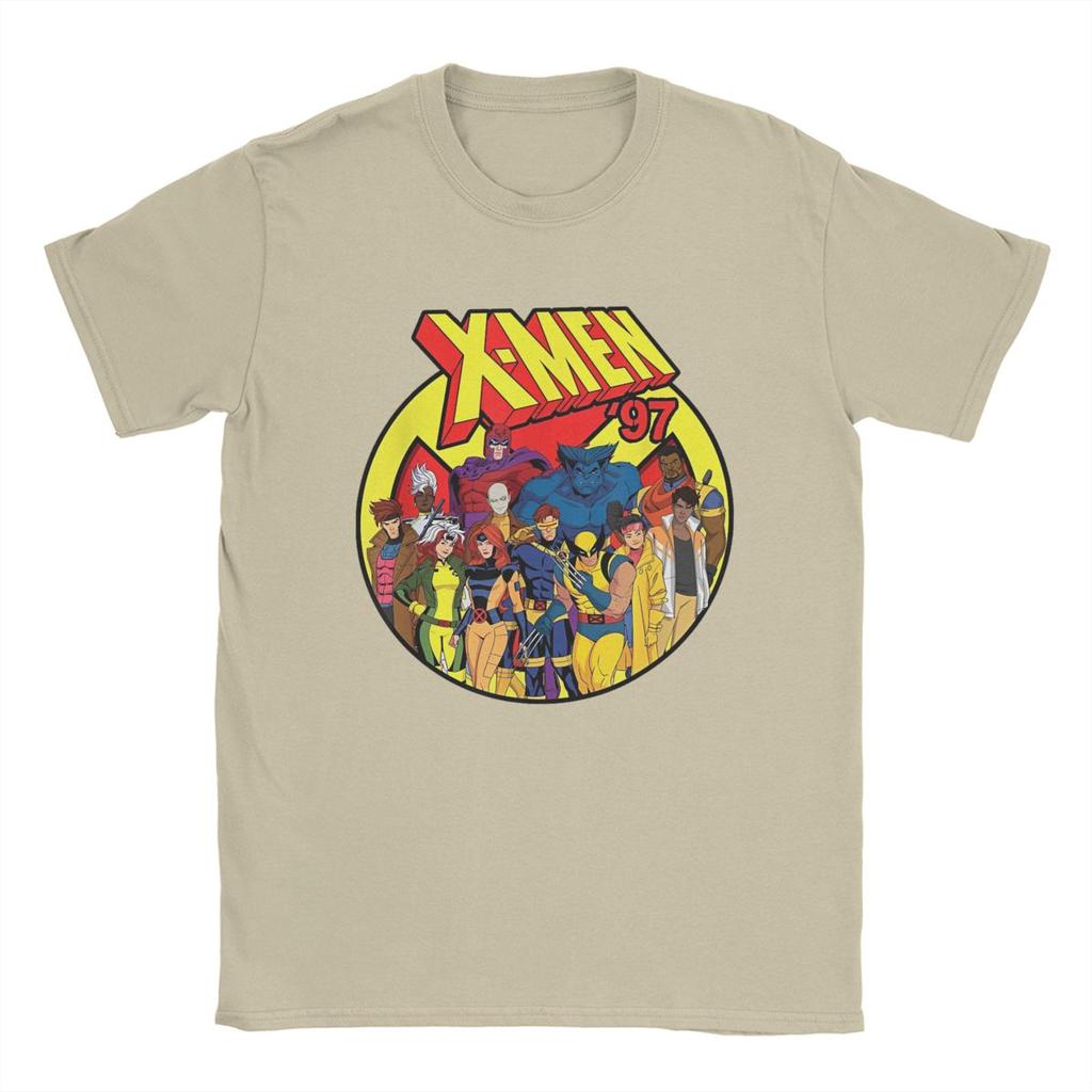 Herren Damen T-Shirt XMen 97 Zeichentrickserie Team Einzigartig Baumwoll-T-Shirts Kurzarm-T-Shirts Rundhals-Oberteile S3XL Übergröße