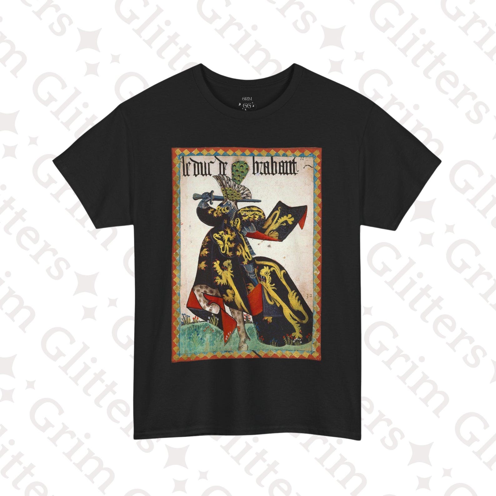 Duke of Brabant T-Shirt: Medieval Knight Armorial Art S