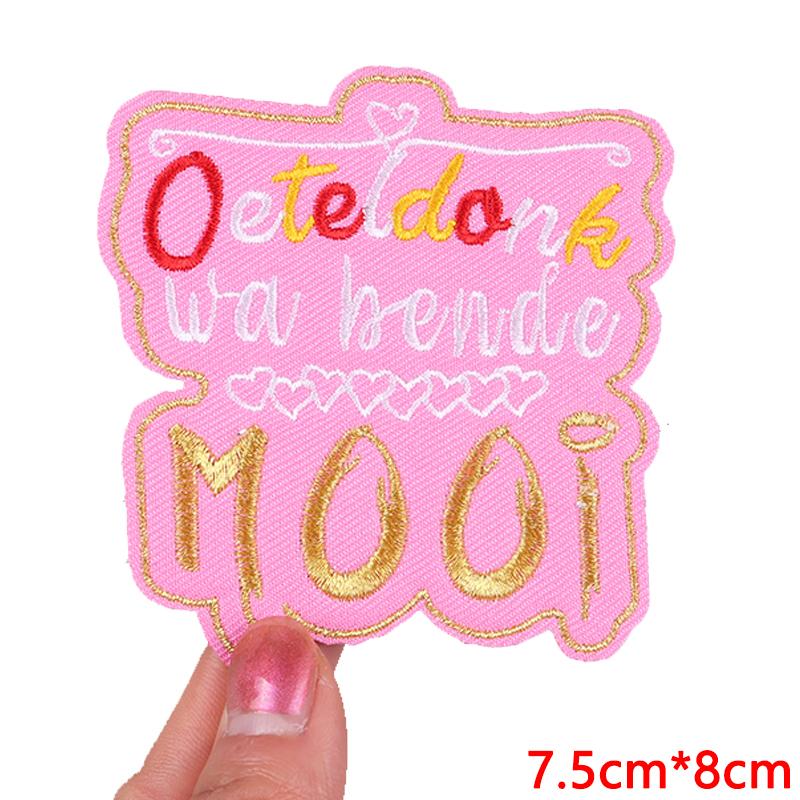 DIY-Aufnäher Niederlande Oeteldonk-Emblem Gestickte Aufnäher für Kleidung Niederländischer Karnevals-Aufnäher Aufbügel-Aufnäher für Kleidung