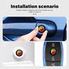 Car Door Keyhole Cover Sticker Lock Protection Auto Emblem Accessory For Fiat Abarth 500 Tipo FR Punto O Ducato Stilo Palio Bravo