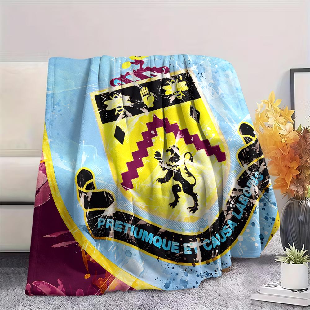 Burnley FC Logo,pattern Flannel Blanket, High Quality Comfortable for All Seasons, Home Decor, Warmth and Comfort, Perfect for Gifts.